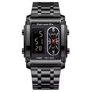 TRILLION ID ✔ Jam Tangan Pria Sporty Dual Digital Analog Stainless Steel Tahan Air Anti Karat Multif