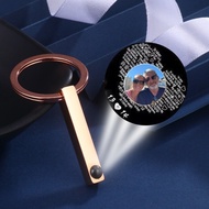 GANTUNGAN ORINTHIA Keychain S925 Custom Photo Color HD Projection Long Shape 3D Personalization ck03