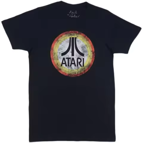 1980s ATARI LOGO Retro Atari Retro Arcade Game Console American Retro Short-sleeved T-shirt Cotton K