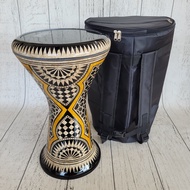 Darbuka 9 Inch Sombaty Premium Mica 9 Inch Musical Instrument Made of Super Full Set Cast Aluminum w