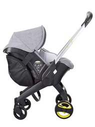 1個黑色嬰兒推車收納袋,大容量,可調肩帶和適用於汽車座椅