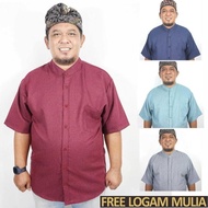 Taqiy - Baju Kemeja Koko Jumbo Premium Pria Dewasa Lengan Pendek Big