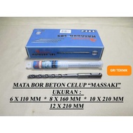 MATA SDS MODEL SDS MASSAKI CONCRETE DRILL BIT 6 X 160 MM - 8 X 160 MM - 10 X 210 MM - 12 X 210 MM CO