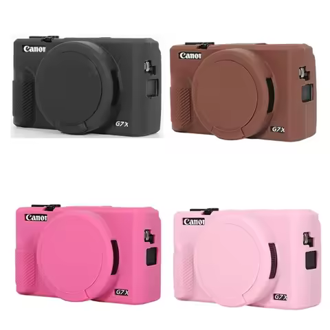 Soft Silicone Rubber Camera Body Case for Canon G7X Mark III G7XIII G7X3 Shockproof Cover Lens Cap P