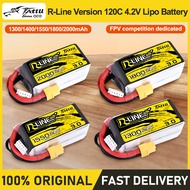 Tattu R-Line Version 3.0 V3 1300/1400/1550/1800/2000mAh 120C 4S 6S 4.2V Lipo Battery XT60 Plug FPV R