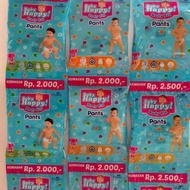 pampers promo baby happy renceng/sachet M,L,XL isi 6pcs popok celana anak