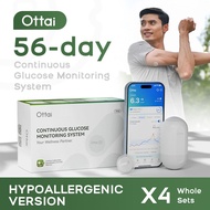 4pcs ottai comfort version CGM Continuous Glucose Monitor System 24h Real-time Blood Sugar Test No F