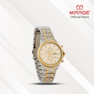 Mirage Women's Analog Watch 8787 L Silver Gold Original Stainless