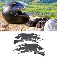 2PCS Fuel Tank Sticker 3D Universal Flame Skull Decal Decorations for Motorcycle