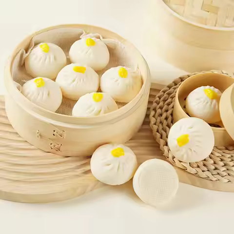 Artificial Food Model Artificial Dumpling Fake Steamed Stuffed Bun Simulation Lifelike Chinese Food 
