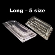 Toli (50pcs) Long Rectangle food container OPS Clamshell TP-9L 10L 15L 16L 34L Disposable Plastic Co