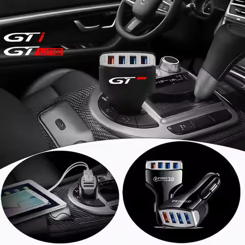 Multi-functional USB Type C 35W Fast PD 4 In1 Electric Adapter Car Charger For Peugeot GT GTi GT Lin
