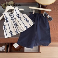 Lovito Kids Casual Pants Sets Smooth Hand Feeling All Seasons Pants Sets for Girl LNL106076 Lovito H