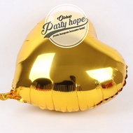 Balon Hati gold / Balon Love gold / balon foil hati gold / balon love