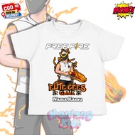 FREE FIRE ELITE CEES GANK SKIN BOT SG2 ONE PUCH MAN CHILDREN'S T-SHIRT FF CAN USE NAMES