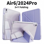 For iPad Case Acrylic Y Fold 11th A16 Air 7 M3 2025 Air6 M2 air11 Pro 11M4 Air 5 4 10.9 10th 9th 8th