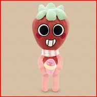 SQ5 Dandy's World Sprout Seedly Plushie Game Merch Cute Strawberry Plush Doll with Cupcake QS5
