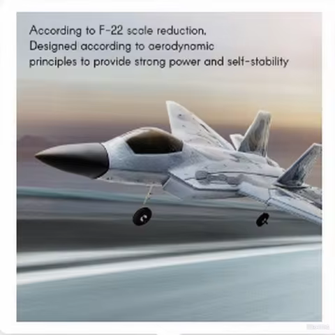 The 2.4G 2-channel foam RC drone, F22 "Raptor" fighter jet series FX - 822 (with lights), is the bes