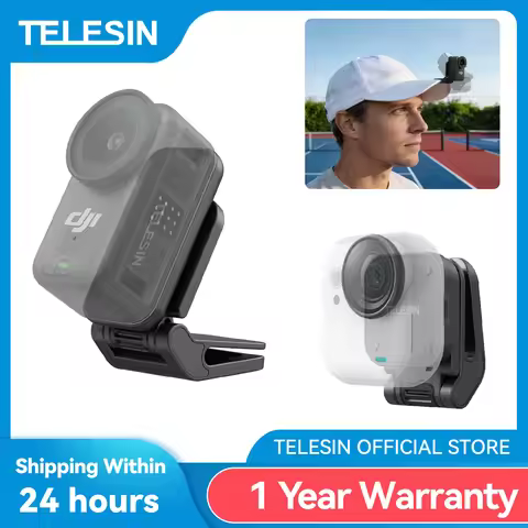 TELESIN Magnetic Quick Release Cap Hat Clip Mount Adjustable Angle For DJI OSMO Nano Insta360 Go Ult