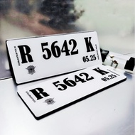 ACRYLIC VARIATION PLATE MOTORCYCLE NUMBER UK 27 x 11 cm can be given a name