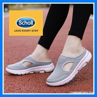 【In stock】Scholl shoes women Flat shoes woman Korean Scholl women shoes sports shoes men walking Hal
