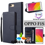SARUNG BUKU FLIP UNTUK OPPO F1S - LEATHER CASE FLIP- WALLET CASE FLIP OPPO F1S - CASING DOMPET-SARUN
