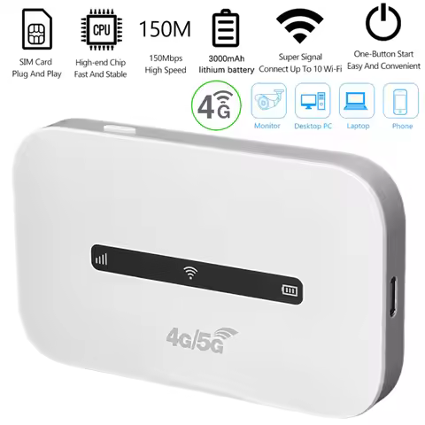 4G LTE Mobile WiFi Router 3000mAh Home WiFi Hotspot 150Mbps Wireless Internet Router with SIM Card S