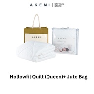 [NOT FOR SALE] AKEMI Hollowfil Quilt (Queen)  + Jute Bag