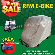 RFM E-BIKE WITH BACK PASSENGER SEAT COVER HIGH QUALITY WATER REPELLANT AND DUST PROOF BUILT IN BAG