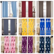 Hook Type Modern Langsir Curtain Semi Blackout Langsir Pintu Door Curtain Ready Stock In Malaysia Tirai Tingkap