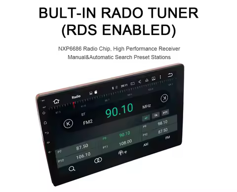 9-inch Android system car navigator. WIFI, Google, built-in wireless carplay