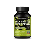 DetoxXtra Milk Thistle HPMC Capsules 120 Capsules | Liver Detox Digestive Support 80% Silymarin