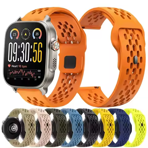 22mm Breathable Silicone Band For Realme Watch 5 Sport Bracelet Strap For Realme Watch S2/Realme S S