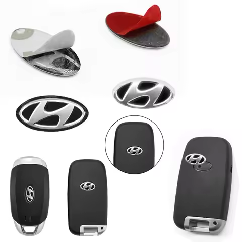 Car Remote Key Emblem Sticker Aluminum Keys Decoration Decals For Hyundai Nline Tucson Kona Sonata V