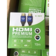 GNET HDMI cable 10m standard 2.0 2kx4k