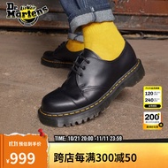 马丁（DR.MARTENS）1461 Bex女款秋季气质通勤光面皮黑色小厚底单鞋 黑色 36