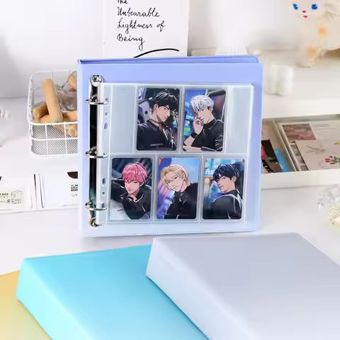 Gradient PU Leather Photocard Binder 5/6 Pocket Kpop Photo Card Album Trading Card Album for Pokemon