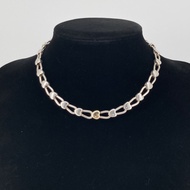 【二手】TIFFANY&Co. 心形鎖鏈組合項鍊，Ag925/Au750材質，59.95克，銀x黃金