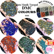 DMC SS16 Colour Hotfix Rhinestones Iron On Batu Manik Tampal Batu Tabur Aksesori Hiasan Tudung, Baju, Jubah