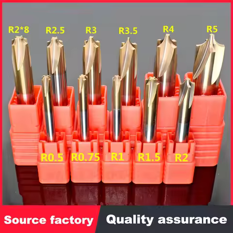 Radius Corner Rounding Cutter Carbide End Mill CNC Tool R0.5 R1 R3 R4 R5 R6 Chamfering Outside Radii
