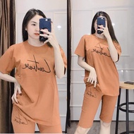 Đồ bộ nữ đồ bộ mặc nhà đẹp dễ thương bigsize Đồ bộ thun nữ cotton thể thao Đồ ngủ nữ trung niên quần