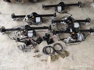 ชุดเพลาหลัง พร้อมอุปกรณ์ติดตั้ง มอเตอร์ 48v 1500w ความยาวเพลา 90cm 100cm 110cm ชุดเพลารถไฟฟ้า 3ล้อ 4