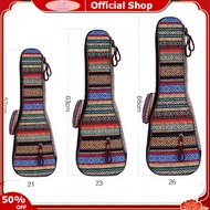 TEQIN【Fast Delivery】21 23 26 Inch Ukulele Bag Double Shoulder Straps Case Fashion National Style Guitar Case Ukulele Accessories