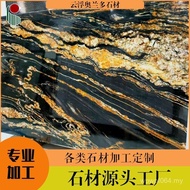 Universe Universe Marble Black Gold Flower Stone Background Wall Shower Board Natural Silk Counterto