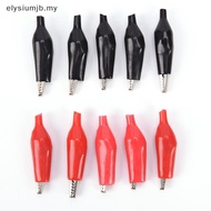 elysiumjb.my 10pcs small insulation boot metal alligator clip electric test crocodile clip MY