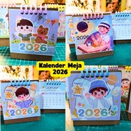 2026 Desk Calendar with Cute Boy Motif & Aesthetic Calendar – Mini Desk Calendar with Cartoon Charac