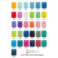 ALVA Baby Cloth Diapers Washable Reusable Real Cloth Pocket Nappy Diaper Only【No Insert】For 3-15kg/6