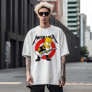 Metallica Baju Tshirt Lelaki Baju Oversize Lelaki Genuine Origina Tshirt Simpson Rock T-Shirt Unisex