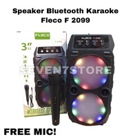 Speaker Bluetooth Karaoke Fleco F 2099 / F 2088 Bonus Mic