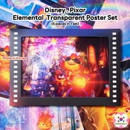 Disney Pixar Elemental Transparent Poster Set Gift Collection